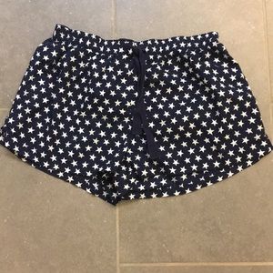 Blue and white star sleep shorts